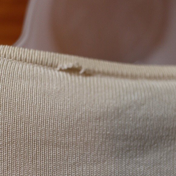 Mark Shale Cream Silk-Linen Cardigan Set ML Feminine Delicate 2-Piece - Picture 4 of 13